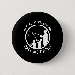 Mijn beste visvrienden noemen me papa Vaderdag Ronde Button 5,7 Cm