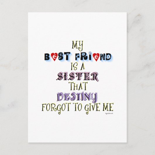 MIJN BESTE VRIEND BRIEFKAART (Voorkant)