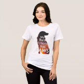 Mijn beste vriend heeft poten - Silhouet van een h Tri-Blend Shirt (Voorkant volledig)