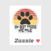 Mijn beste vriend heeft Sticker van poten (Vel)