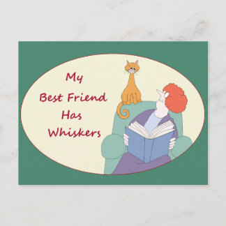 Mijn beste vriend heeft whiskers briefkaart