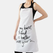 Mijn beste vriend is beter dan de jouwe... schort (Insitu)