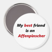 Mijn beste vriend is een Affenpinscher Magneet (Voorkant / Achterkant)