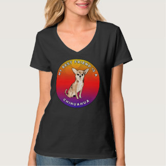 Mijn beste vriend is een Chihuahua Sunset T-shirt