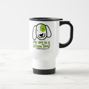 Mijn beste vriend is een groene hond-geïsoleerde reisbeker