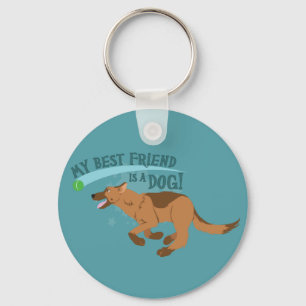 Mijn beste vriend is een hond sleutelhanger