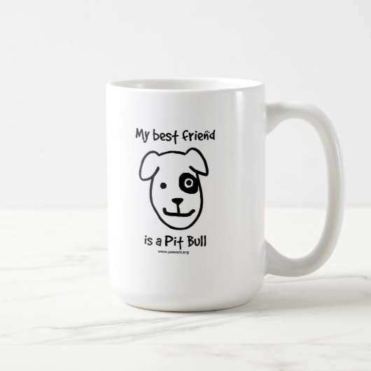 Mijn beste vriend is een pit-stier koffiemok (Rechts)