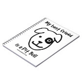 Mijn beste vriend is een pit stier notitieboek (Linkerzijde)