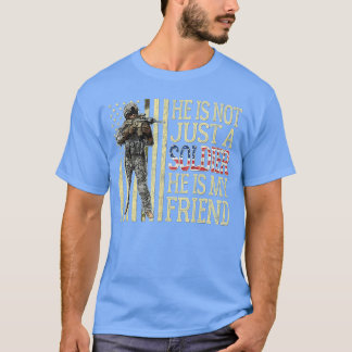Mijn beste vriend is een soldaat Trots leger vrien T-shirt