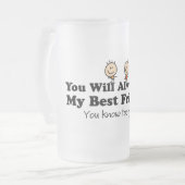 Mijn beste vriend matglas bierpul (Voorkant links)