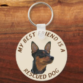 Mijn beste vriend (Miniatuur Pinscher) Sleutelhanger (Voorkant)