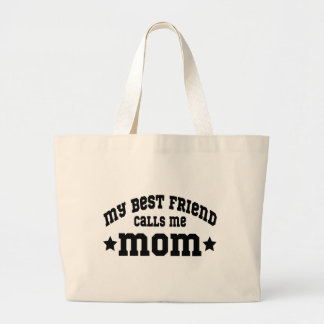 Mijn beste vriend noemt me mama Moederdag huisdier Grote Tote Bag