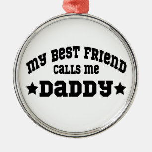 Mijn beste vriend noemt me papa verjaardag sport metalen ornament