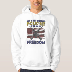 Mijn beste vriend vecht voor onze vrijheid - Veter Hoodie