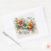 mijn beste vriend vierkante sticker (Envelop)