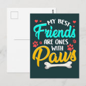 Mijn beste vrienden zijn die met pogen briefkaart (Voorkant / Achterkant)