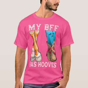 Mijn beste vriendin heeft hoeven Grappige paarden T-shirt