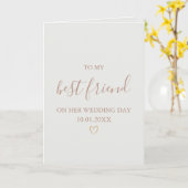 Mijn beste vriendin op haar bruiloft kaart (Gele Bloem)