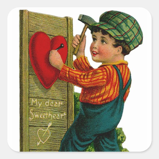 Mijn beste vriendin vierkante sticker (Voorkant)