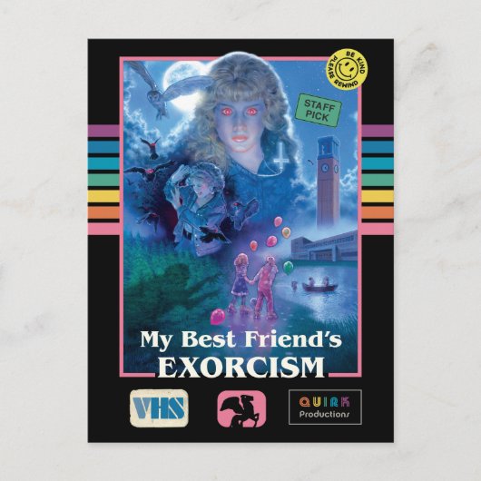 Mijn beste vriend's Exorcisme VHS Hoesje Briefkaart (Voorkant)