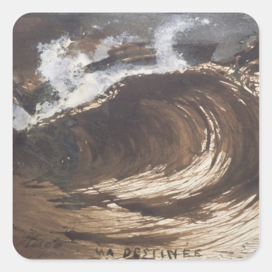 Mijn bestemming, 1857 vierkante sticker (Voorkant)