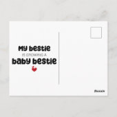 Mijn bestie groeit een baby bestie briefkaart (Achterkant)