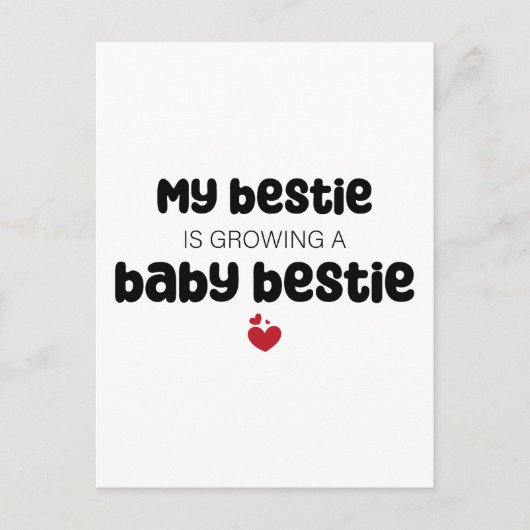 Mijn bestie groeit een baby bestie briefkaart (Voorkant)