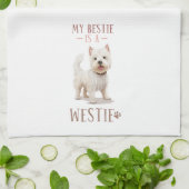 Mijn Bestie is een Westie Theedoek (Gevouwen)