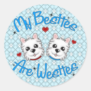 "Mijn Besties zijn weesheden" Ronde Sticker