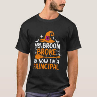 Mijn bezem brak, dus nu ben ik een grappige hoofdp t-shirt