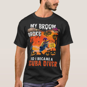 Mijn bezem brak dus werd ik een duiker grappig gee t-shirt