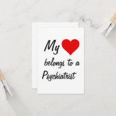 Mijn bezit is een Kaart van de psychiater (Voorkant / Achterkant in situ)