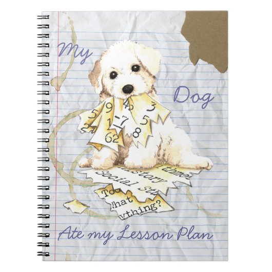 Mijn Bichon Frise Ate Mijn Lesson Plan Notitieboek (Voorkant)