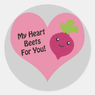 Mijn Bieten van het Hart voor u Ronde Sticker