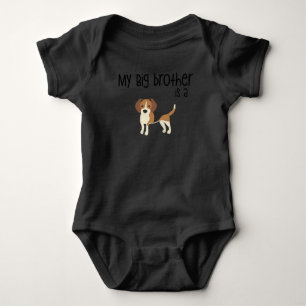 Mijn Big Brother is een Beagle, Baby shower Gift,  Romper