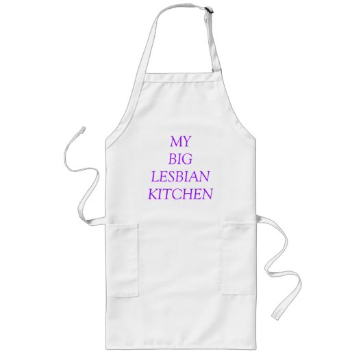 Mijn Big Lesbian Kitchen apron Lang Schort (Voorkant)