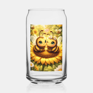 Mijn Bij Zonnebloem Blikvorm Glas