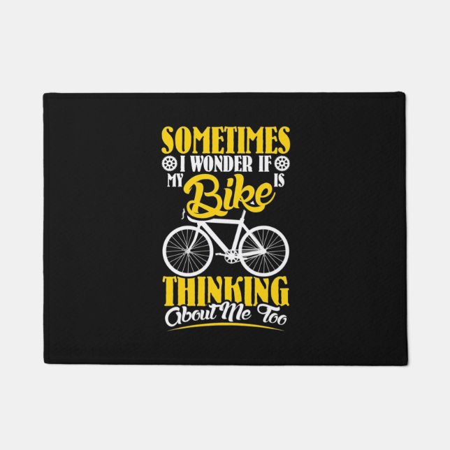 Mijn bike denkt over mij deurmat (Voorkant)