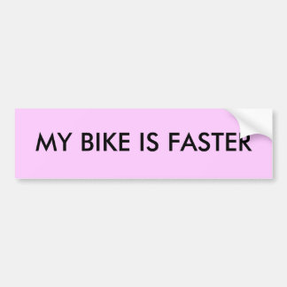 MIJN BIKE IS SNELLER BUMPERSTICKER
