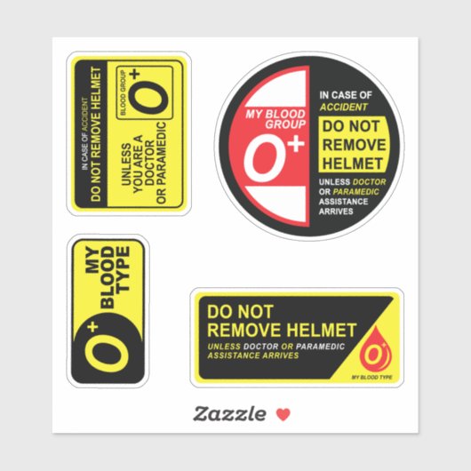 Mijn bloedgroep O plus Stickers Pack (Vel)