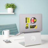 Mijn bloedgroep O plus Stickers Pack (Laptop op bureau)