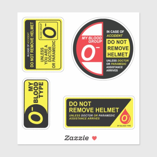 Mijn bloedgroep O Stickers (Vel)