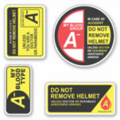 Mijn bloedgroep Type A min. Stickers (Voorkant)