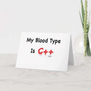 Mijn bloedtype is c++ kaart