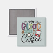 Mijn bloedtype is koffie magneet (Voorkant / Achterkant)