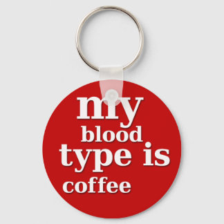 Mijn bloedtype is koffie sleutelhanger