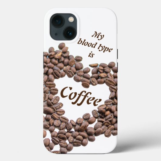 Mijn bloedtype is koffieliefhebbers cafeïne Case-Mate iPhone case (Achterkant)