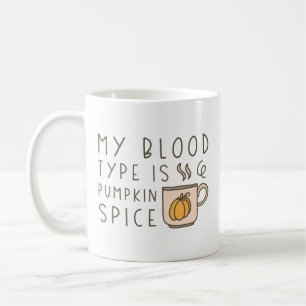 Mijn bloedtype is pompoenen koffiemok