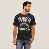 Mijn bloedtype is regenboogGBT T-shirt (Voorkant volledig)