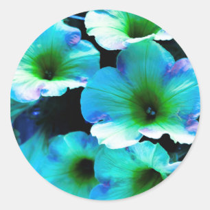 Mijn Blue Petunia Ronde Sticker